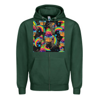 Sports Green pride cupcake seamless pattern Zipper Hoodie - FaDigitalArtStudio