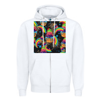 White pride cupcake seamless pattern Zipper Hoodie - FaDigitalArtStudio