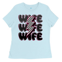 Baby Blue wife wife wife Ladies Tee - MaliasSmallBusiness