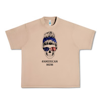Burro American Stars, American Flag Patterned Mom Skull Urban Heavy Tee - Bettercallsaul