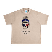 French Oak American Stars, American Flag Patterned Mom Skull Urban Heavy Tee - Bettercallsaul