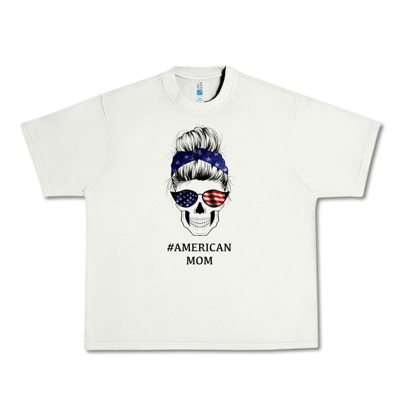 American Stars, American Flag Patterned Mom Skull Urban Heavy Tee by Bettercallsaul | Teevron