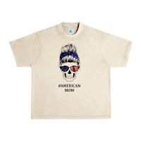 Sandshell American Stars, American Flag Patterned Mom Skull Urban Heavy Tee - Bettercallsaul
