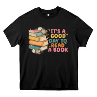 Black it's a good day to read a book Heavy Core Tee - MaliasSmallBusiness