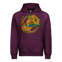 Mauve Wine western hat with sunflowers and rope Urban Hoodie - Artiststas
