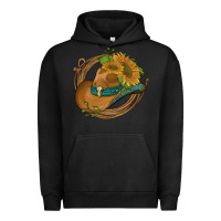 Pigment Black western hat with sunflowers and rope Urban Hoodie - Artiststas