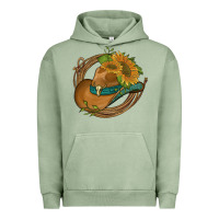 Pigment Oil Green western hat with sunflowers and rope Urban Hoodie - Artiststas