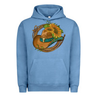 Pigment Pebble Blue western hat with sunflowers and rope Urban Hoodie - Artiststas