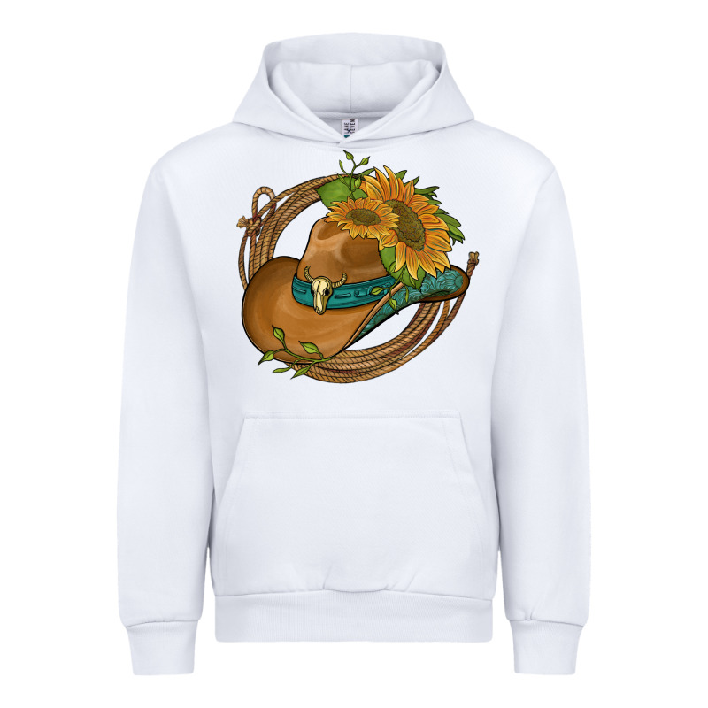 Western Hat With Sunflowers And Rope Urban Hoodie by Artiststas | Teevron