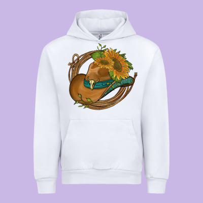 Western Hat With Sunflowers And Rope Urban Hoodie Designed By Artiststas