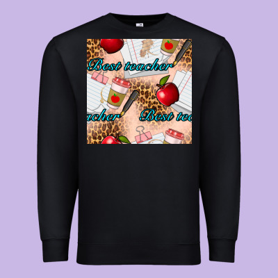 Best Teacher Seamless Pattern Premium Sweatshirt Designed By Bundleandbundleshop