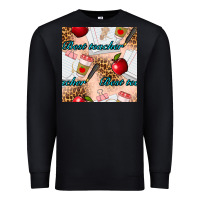 Black Best Teacher Seamless Pattern Premium Sweatshirt - BundleAndBundleShop