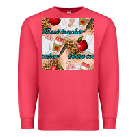 Cardinal Best Teacher Seamless Pattern Premium Sweatshirt - BundleAndBundleShop