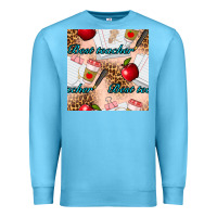Ocean Blue Best Teacher Seamless Pattern Premium Sweatshirt - BundleAndBundleShop