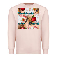 Pale Pink Best Teacher Seamless Pattern Premium Sweatshirt - BundleAndBundleShop