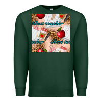 Sports Green Best Teacher Seamless Pattern Premium Sweatshirt - BundleAndBundleShop