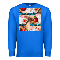 True Royal Best Teacher Seamless Pattern Premium Sweatshirt - BundleAndBundleShop