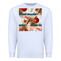 White Best Teacher Seamless Pattern Premium Sweatshirt - BundleAndBundleShop