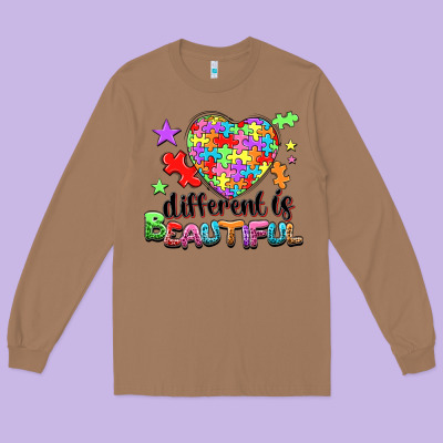 Different Is Beautiful Long Sleeve Tee Designed By Nancycooperartshop