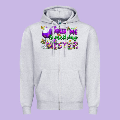 Pour Me Something Mister Zipper Hoodie Designed By Fadigitalartstudio