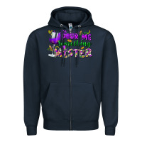 Navy Pour me something mister Zipper Hoodie - FaDigitalArtStudio