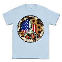 Dusty Blue Peace sign Classic Tee - JahusDesignShop