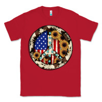 Red Peace sign Classic Tee - JahusDesignShop