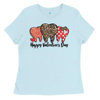 Baby Blue dentist happy valentines day Ladies Tee - MaliasSmallBusiness