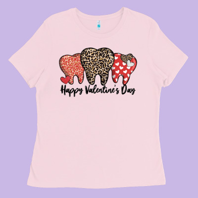 Dentist Happy Valentines Day Ladies Tee Designed By Maliassmallbusiness