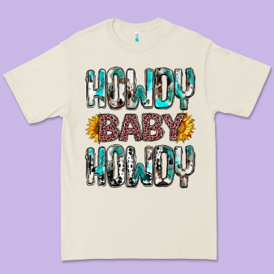 Western Howdy Baby Howdy Premium Tee Designed By Nancycooperartshop
