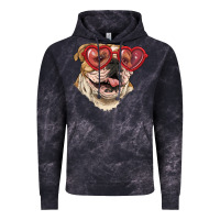 Cloud Black English bulldog with love glass Vintage Hoodie - RanaPortraitStore