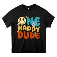 Black one happy dude Heavy Core Tee - MaliasSmallBusiness