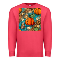 Cardinal pumpkin and butterfly seamless pattern Premium Sweatshirt - BundleAndBundleShop