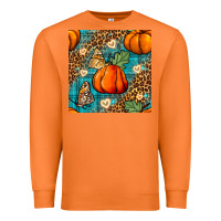 Carrot pumpkin and butterfly seamless pattern Premium Sweatshirt - BundleAndBundleShop