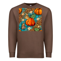 Chestnut pumpkin and butterfly seamless pattern Premium Sweatshirt - BundleAndBundleShop