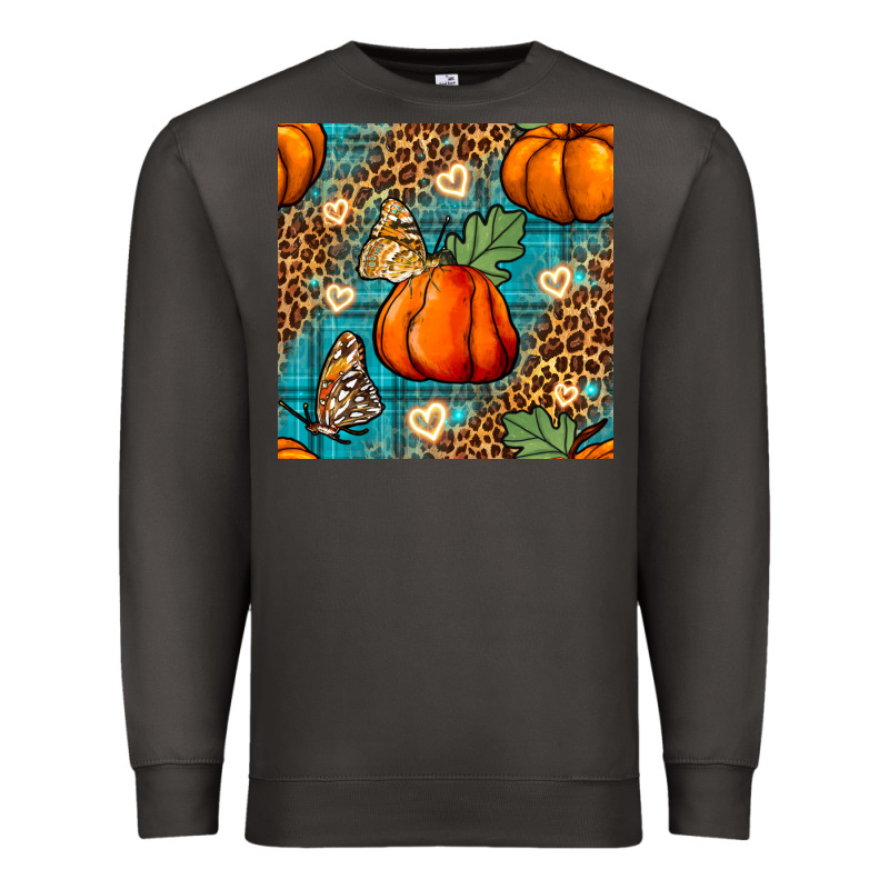 Pumpkin And Butterfly Seamless Pattern Premium Sweatshirt by BundleAndBundleShop | Teevron
