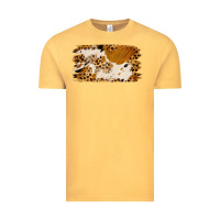 Vintage Mustard leopard cowhide brushstroke Vintage Tee - Jasminsmagicworld
