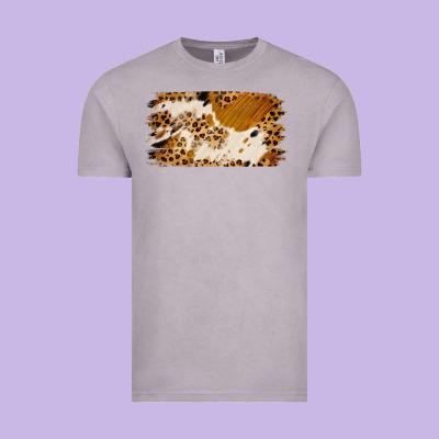 Leopard Cowhide Brushstroke Vintage Tee Designed By Jasminsmagicworld