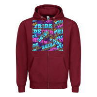 Burgundy pride tribe seamless pattern Zipper Hoodie - FaDigitalArtStudio