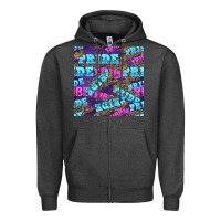 Charcoal Heather pride tribe seamless pattern Zipper Hoodie - FaDigitalArtStudio
