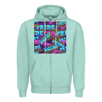 Seafoam pride tribe seamless pattern Zipper Hoodie - FaDigitalArtStudio