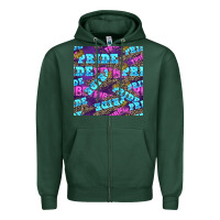 Sports Green pride tribe seamless pattern Zipper Hoodie - FaDigitalArtStudio