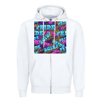 White pride tribe seamless pattern Zipper Hoodie - FaDigitalArtStudio