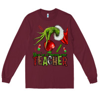 Burgundy Christmas Character Long Sleeve Tee - NancyCooperArtShop
