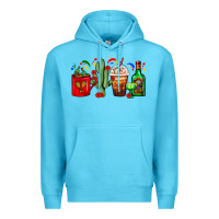 Ocean Blue Mexico Coffee Cups With Cactus And Tequila Bottle Premium Hoodie - FaDigitalArtStudio