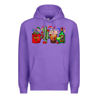 Purple Mexico Coffee Cups With Cactus And Tequila Bottle Premium Hoodie - FaDigitalArtStudio