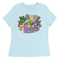 Baby Blue mardi gras Ladies Tee - MaliasSmallBusiness
