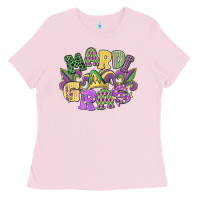 Bubblegum Pink mardi gras Ladies Tee - MaliasSmallBusiness