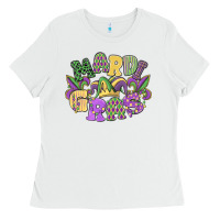 White mardi gras Ladies Tee - MaliasSmallBusiness