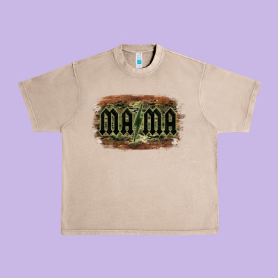 Camouflage Patterned Mama Tried Urban Heavy Tee Designed By Bettercallsaul